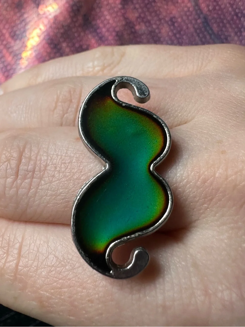 Mustache Shaped Mood Ring